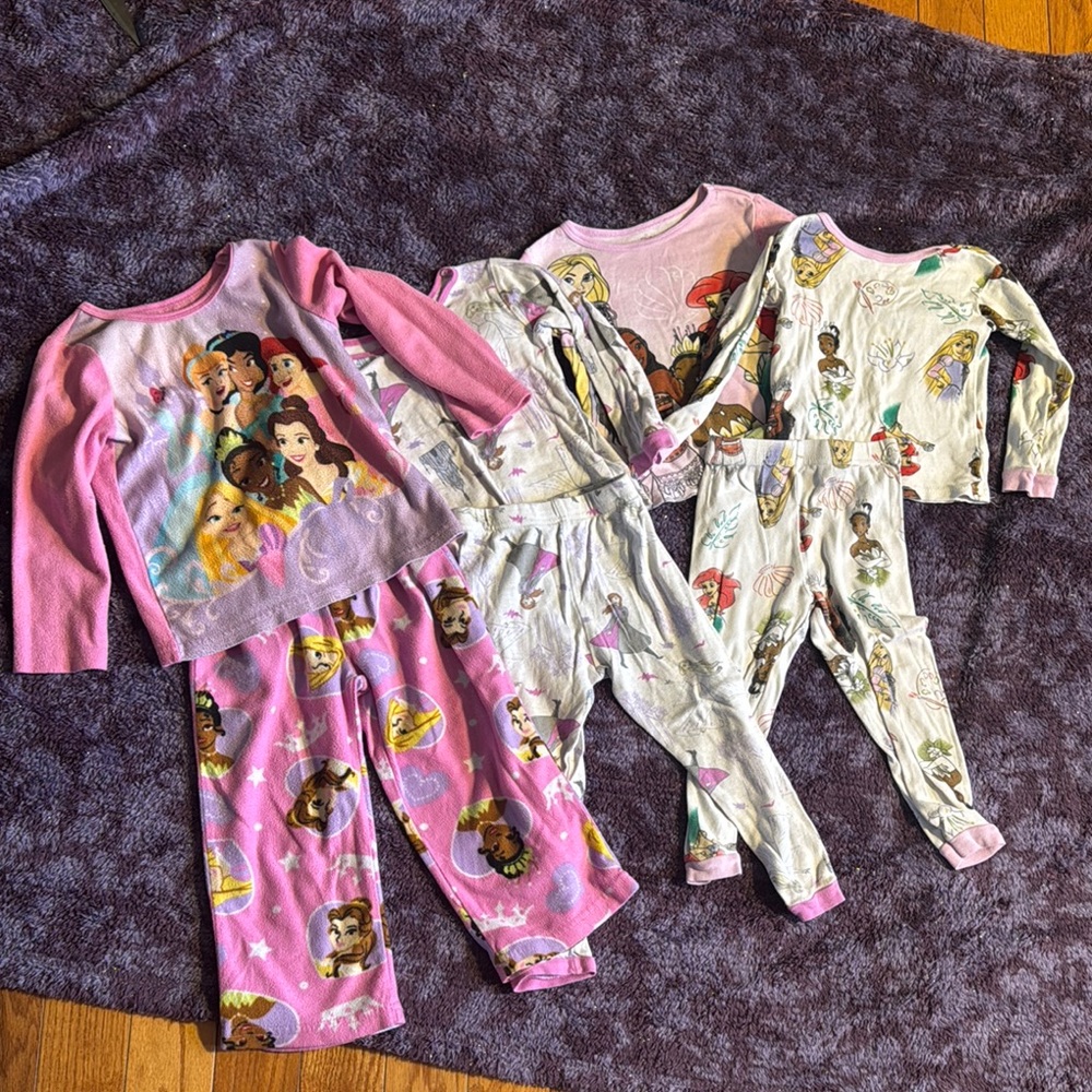 5/$25 4T Disney Princess Pajama Collection - Pink and White
